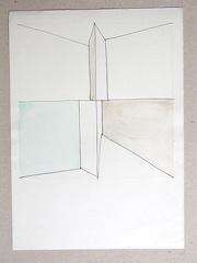 skicy 1968-75, fix, akvarel, papír