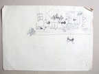 skicy 1968-75, tužka, fix, papír 