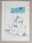 skicy 1968-75, tužka, tuš, akvarel, pastelka, papír 