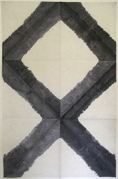1988, 1410×970 mm, akryl, netkaný textil, sig.