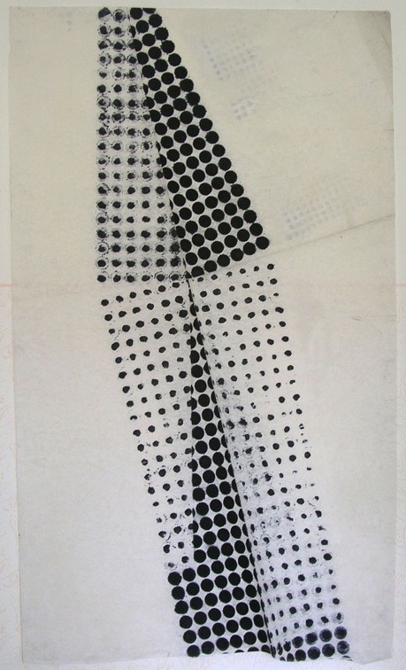 1988, 1540×910 mm, akryl, netkaný textil, sig., soukr. sb. 12