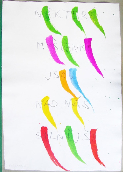 1984, 590×420 mm, tužka, barevné tuše, papír, Filolaos, sig.