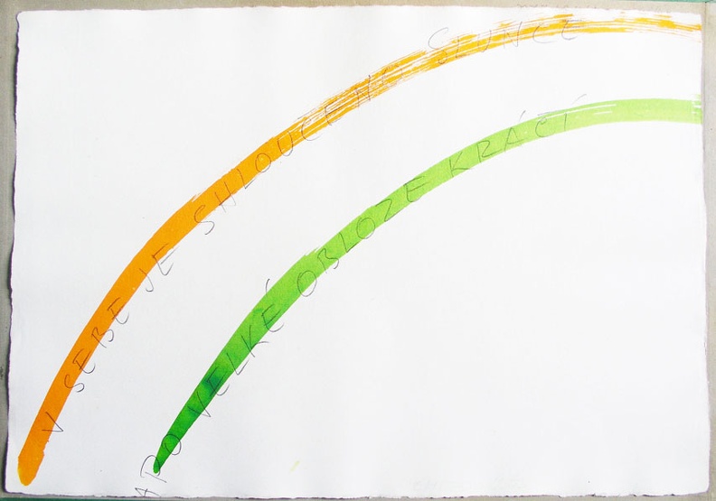 1991, 420×590 mm, tužka, barevné tuše, papír, sig.