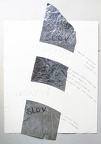 1992, 490×340 mm, tuš, tužka, voskovka, prožezávaný papír, kovová fólie, sig.