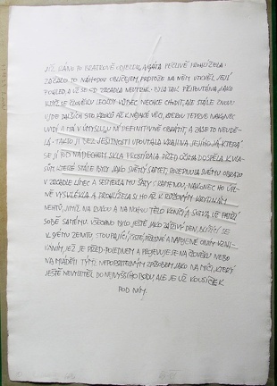 1967, 1981, 610×420 mm, reliéfní tisk, tuš, papír, Robert Musil, sig.