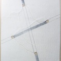 1979, 490×360 mm, uhel, tužka, provázek, perforovaná netkaná textilie, sig.