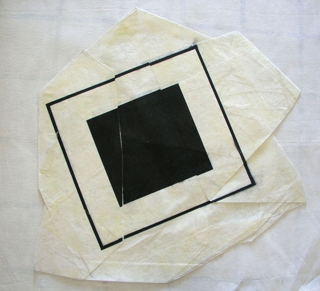1988, 770×930 mm, akryl, netkaná textilie, sig., rub
