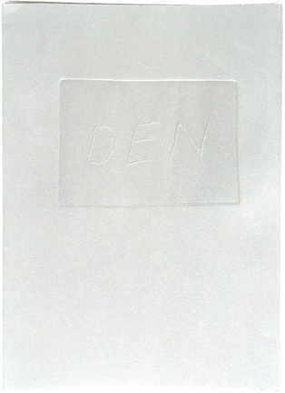 1981, 310×220 mm, reliéfní tisk,  papír, Mizející kniha, sig.