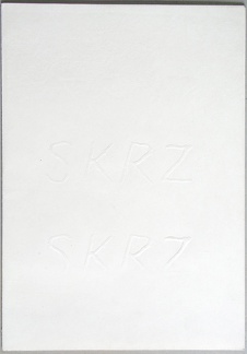 1981, 310×220 mm, reliéfní tisk, papír, Mizející kniha, sig.