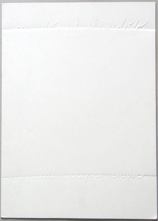 1981, 310×220 mm, reliéfní tisk, papír, Mizející kniha, sig.