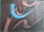 1987, 420×590 mm, akryl, sprej, papír, sig.