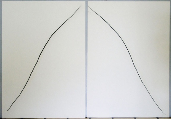 1985, 880×630 mm (2×), grafit, papír, sig.