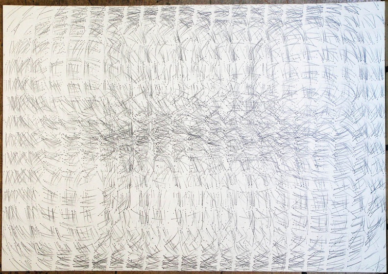 1985, 590×840 mm, tužka, papír, Kresba s překážkami, sig.