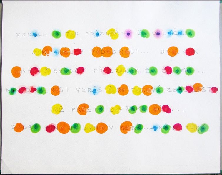 1984, 460×670 mm, tužka, barevné tuše, sig.