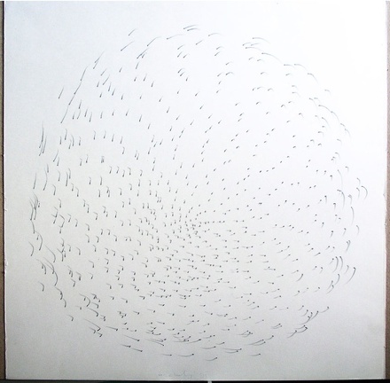 1995, 500×500 mm, obouruční kresba, tužka, papír
