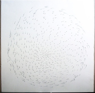 1995, 500×500 mm, obouruční kresba, tužka, papír