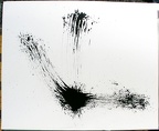 1992, 500×700 mm, akryl, papír, Kresba železnými pilinami magnetem, sig.