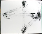 1992, 500×700 mm, akryl, papír, Kresba železnými pilinami magnetem, sig., soukr. sb. 12