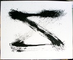 1992, 520×630 mm, akryl, papír, Kresba železnými pilinami magnetem, sig.