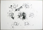 1993, 420×600 mm, akryl, papír, Kresba železnými pilinami magnetem, sig.