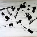 1992, 700×1000 mm, akryl, tužka, papír, Kresba s překážkami, sig.