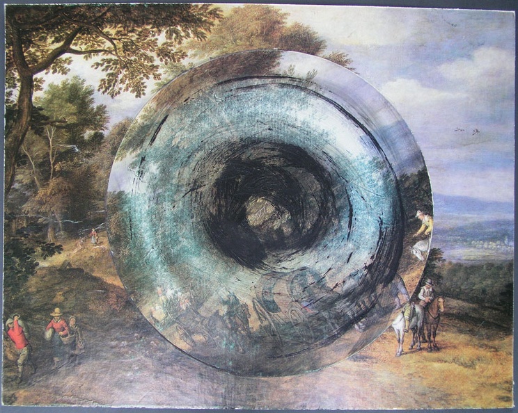 1976, 236 × 300 mm, raznice, ředidlo, akryl, reprodukce, lepenka