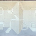 1972, 1996, 57×81 cm, plátno, tužka, akryl, Bydliště - projekt tlakové disperze II, sig.