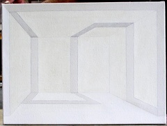 1972, 1996, 35×47 cm, plátno, akryl, tužka, Korelace prostoru, sig., soukr. sb.