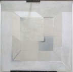 1973-1977, 85,5×85,5 cm, akryl, plátno, tužka, Plocha a prostor, sig., MG Brno, A2629