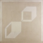 1973-1977, 85,5×85,5 cm, akryl, plátno, tužka, Plocha a prostor, sig., MU Olomouc, O2166