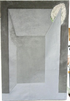1973, 108×72 cm, plátno, akryl, razítko, Stopy I, sig.