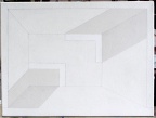1974, 1996, 35×47 cm, akryl, plátno, tužka, Korelace prostoru, sig.