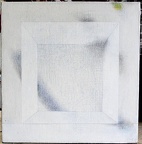 1975, 38×38 cm, plátno, akryl, tužka, Korelace prostoru II, sig.