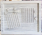 1992, 53,5×64,5 cm, sololit, umělá hmota, plexisklo, akryl, tužka, sig.
