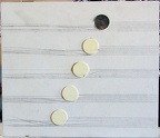 1995, 44,5×51,5 cm, sololit, umělá hmota, zrcátko, akryl, tužka, sig.
