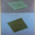 1974, 100×90 cm, plátno, akryl, tužka, Modrý obraz, sig., soukr. sb. 39