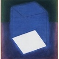 1974, 1996, 100×90 cm, plátno, akryl, tužka, Zelená krychle, sig., soukr. sb. 40