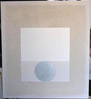 1974, 1996, 1998, 100,5×89,5 cm, plátno, akryl, zrcátko, tužka, Bílá ikona I, sig., soukr. sb.