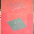 1974, 1996, 100×90 cm, plátno, akryl, tužka, Červená krychle, sig., soukr. sb.
