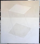 1974, 1996, 100×90 cm, plátno, akryl, tužka, Krychle, sig., soukr. sb.