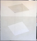 1974, 1996, 100×90 cm, plátno, akryl, tužka, Krychle, sig., soukr. sb.