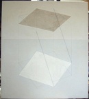 1974, 1996, 100×90 cm, plátno, akryl, tužka, Krychle, sig. soukr. sb. 248