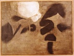 1965, 62×81 cm, akronex, plátno, Hnědý smrťák, sig., soukr. sb. 6