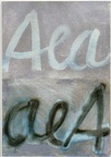 1988, 80×56 cm, akryl, lepenka, Samohlásky, sig., soukr. sb. 97