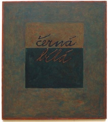 1974, 1976, 100×90 cm, akryl, plátno, Černá-bílá, nesig., NG Praha, O17077