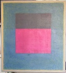 1974, 100×90 cm, akryl, plátno, Čtverec modrá, s.r.o., soukr. sb.