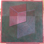 1975, 59×59 cm, plátno, akryl, Ikonka I, sig., soukr. sb. 34