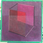 1975, 59×59 cm, plátno, akryl, Ikonka III, sig., soukr. sb. 35