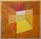 1975, 59×59 cm, plátno, akryl, Ikonka V, sig., soukr. sb.