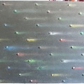 1993, 53,5×64,5 cm, sololit, pastely, akryl, Pastely na černé, sig.